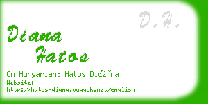 diana hatos business card